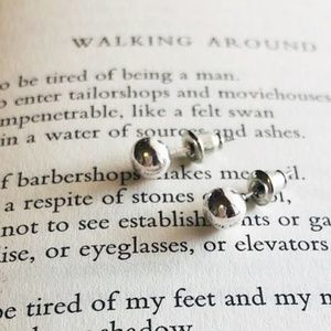 3/35$$ SILVER BON BON STUDS 3/35$$ SILVER BON BON STUDS